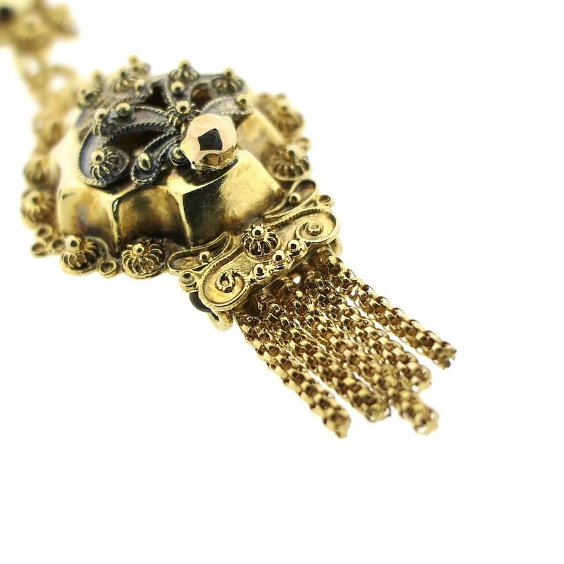 Image 5 of Antique gold pendant of a hat bell