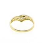 Image 4 of Gold V-shaped ring with zirconia