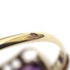Image 7 of Vintage gold cocktail ring with synthetic sapphire