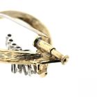 Image 5 of Gold brooch with diamonds; 0.26 ct.