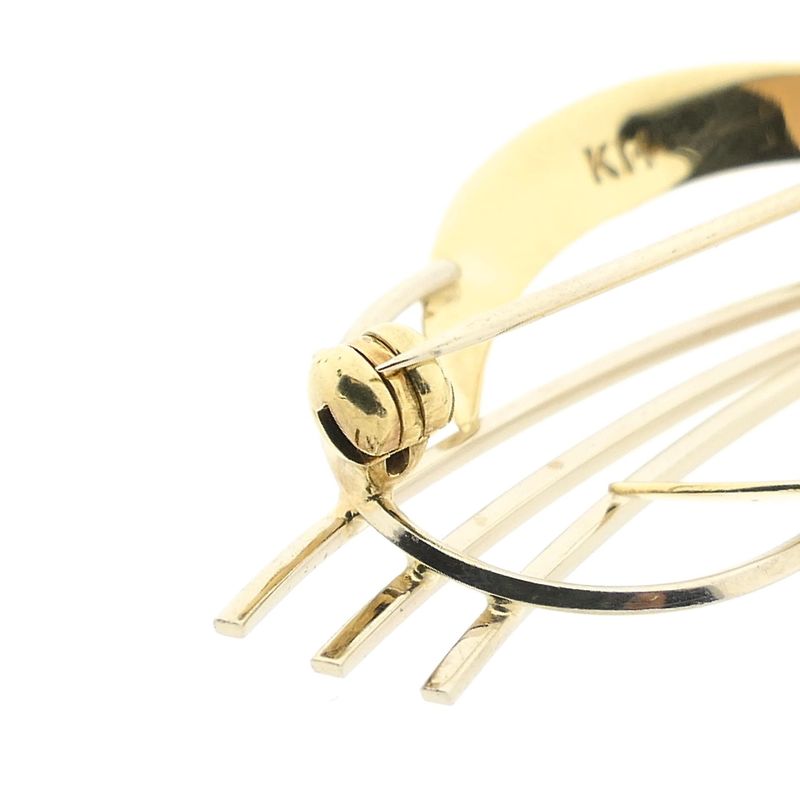 Image 6 of Vintage two-tone gold brooch