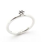 Image 1 of Silver ring with a small flower