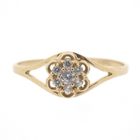 Image 7 of Gold ring with zirconia stones