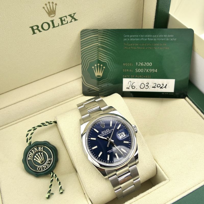 Image 10 of Rolex Datejust 36mm 126200; Automatic watch in full set