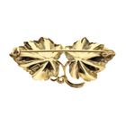 Image 3 of Gold brooch with two leaves