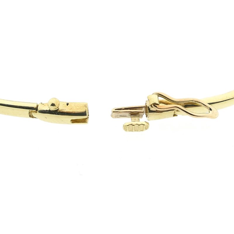 Image 5 of Gold bar link bracelet with zirconia