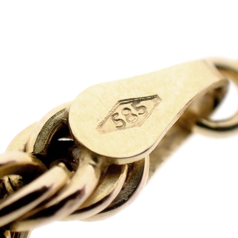 Image 9 of Gold twisted link chain | 46 cm