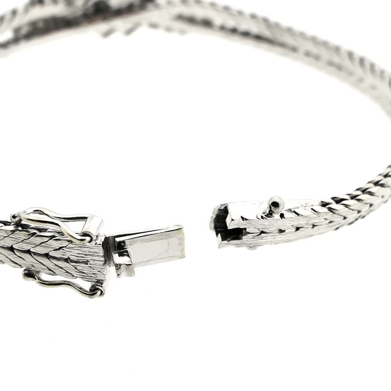 Image 5 of White gold bracelet with sapphire and diamond 0.85 ct.