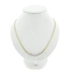 Image 1 of Gold flat gourmet link necklace with 0.50 ct diamond.