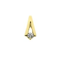 Gold minimalist pendant with zirconia