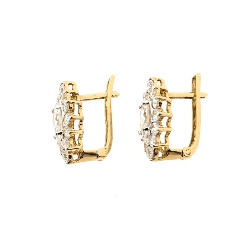 Image 5 of Gold stud earrings with zirconia