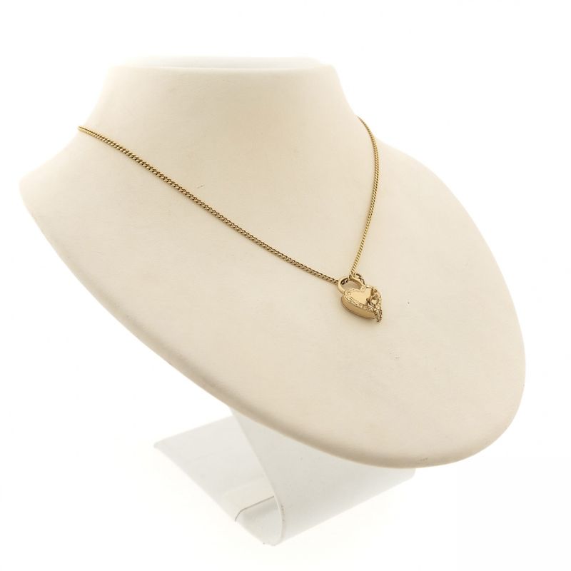 Image 6 of Gold pendant of a heart with a key