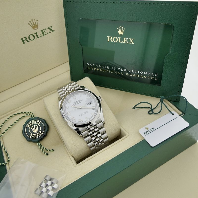 Image 17 of Rolex Datejust 36mm 'White Roman' 126200; Automatic watch