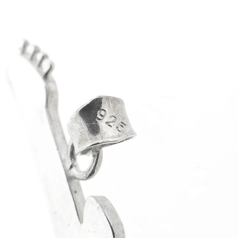 Image 4 of Silver pendant of a guitar with zirconia