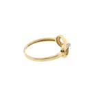Afbeelding 6 van Gouden infinity ring met diamanten; 0,035 ct.