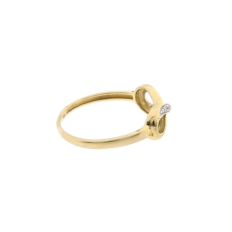 Afbeelding 6 van Gouden infinity ring met diamanten; 0,035 ct.