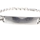 Image 2 of Solid silver flat gourmet link bracelet with engraving plate