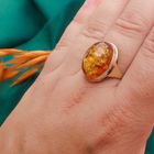 Image 4 of Gold ring with amber | Vintage