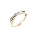 Image 1 of Two-tone gold ring with diamond | 0.02 ct.