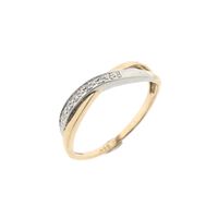 Two-tone gold ring with diamond | 0.02 ct.