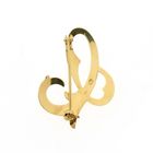 Image 4 of Gold letter brooch; letter C