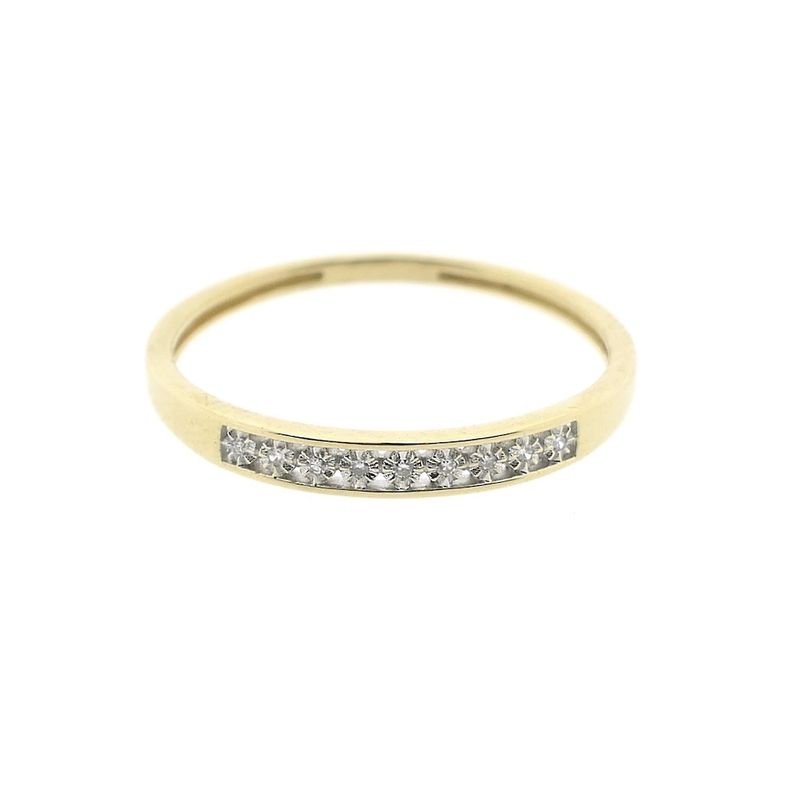 Image 3 of Gold ring with diamonds; 0.045 ct.
