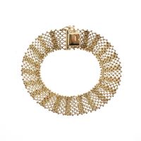Vintage gold wide bracelet