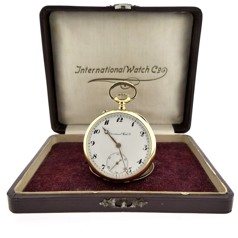 Image 15 of Antique 14k gold IWC pocket watch from 1919