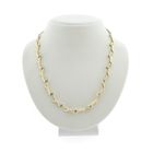 Image 1 of Two-tone gold fantasy link necklace | 45.5 cm