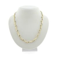 Two-tone gold fantasy link necklace | 45.5 cm