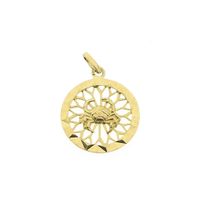 Gold zodiac sign pendant; Cancer