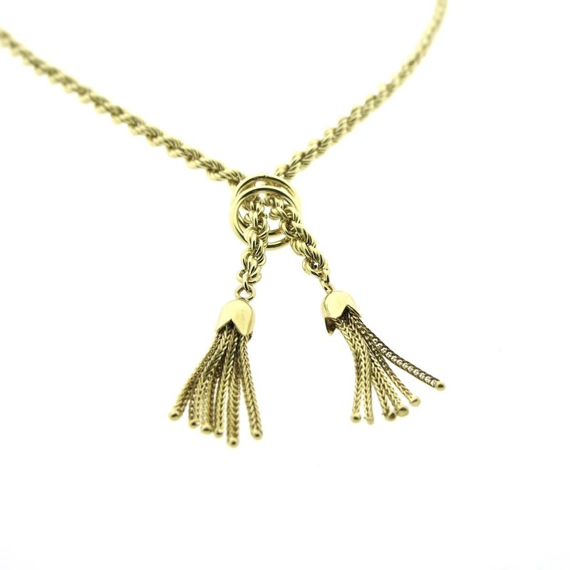 Image 6 of Golden twisted link chain.