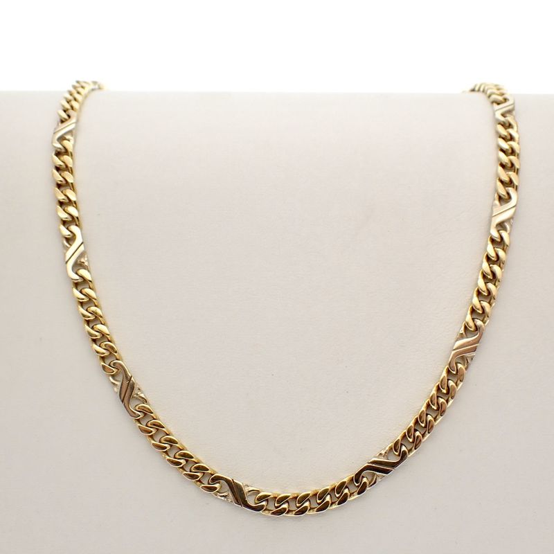 Image 4 of Two-tone gold men's necklace | 45 cm