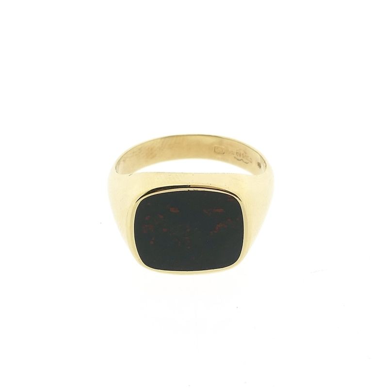Image 3 of Gold signet ring with heliotrope