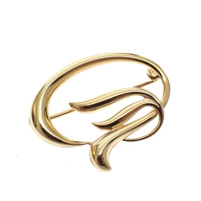 Image 2 of Vintage gold fantasy brooch