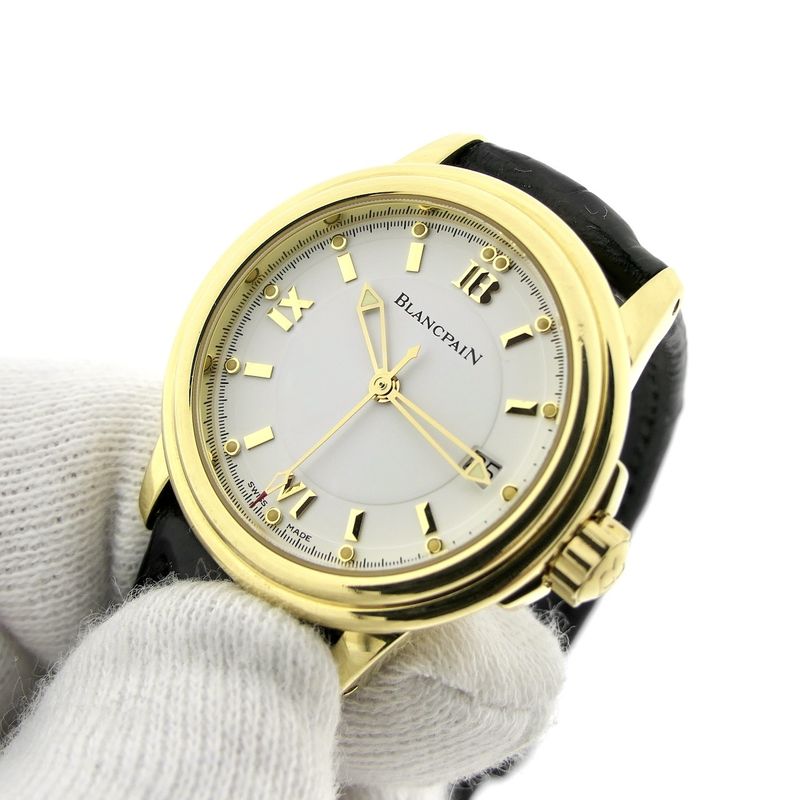 Image 14 of Blancpain Leman Ladies; 18k gold ladies watch