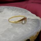 Image 2 of Two-tone gold solitaire ring with diamond | 0.15 ct.