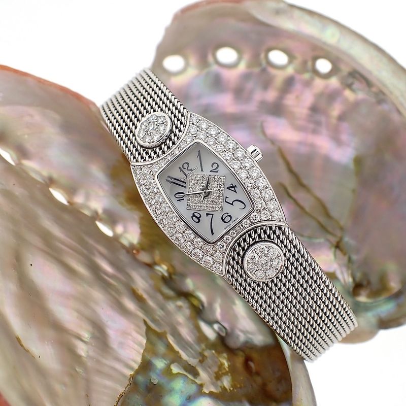 Image 2 of Delaneau 'First Lady'; 18k white gold women's watch with diamonds