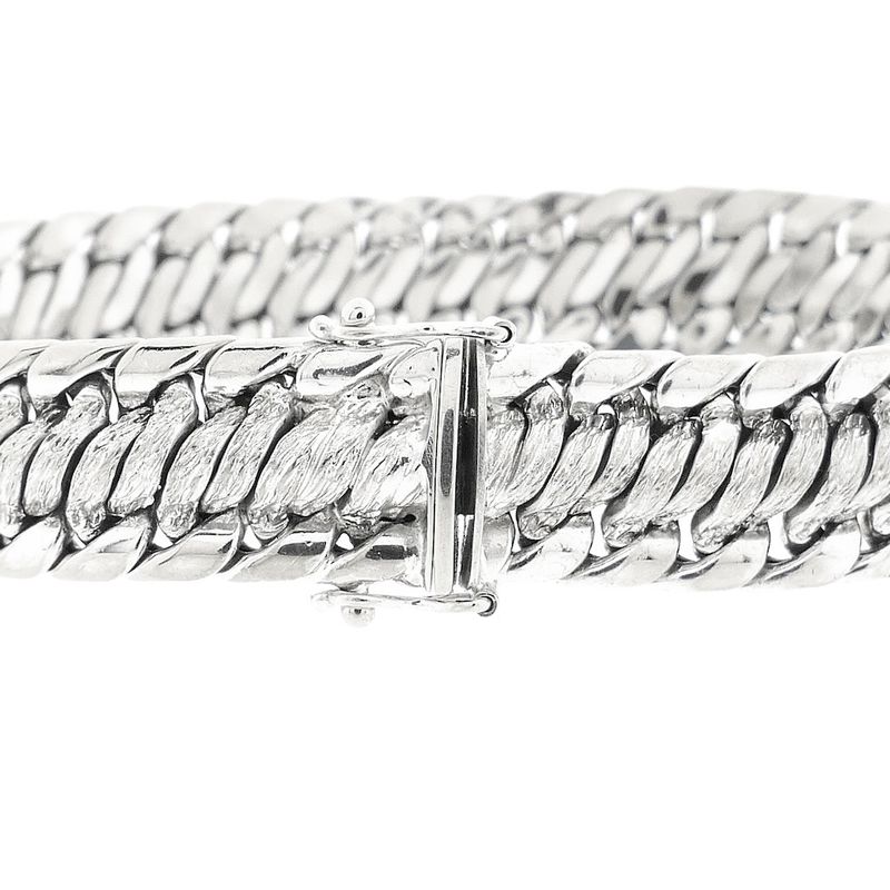 Image 4 of Exclusive white gold French gourmet bracelet | 19.5 cm