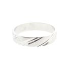 Image 6 of Silver ring with diagonal relief | Men