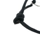 Image 4 of Forever Knots® Black Satin Bracelet with Silver Link