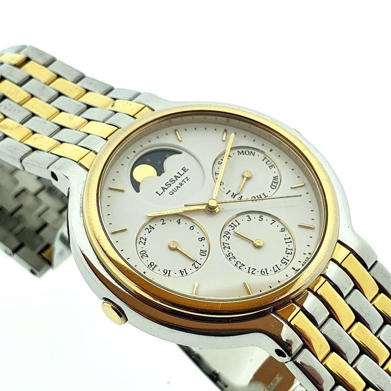 Image 8 of Lassale (Seiko) Moonphase; Vintage chronograph with moonphase