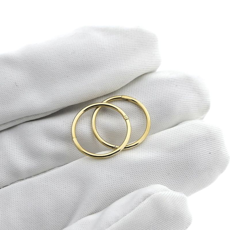 Image 4 of Gold earrings | Ø 14 mm