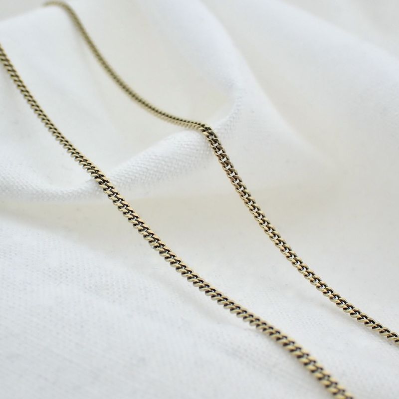 Image 4 of Gold gourmet link chain | 47 cm