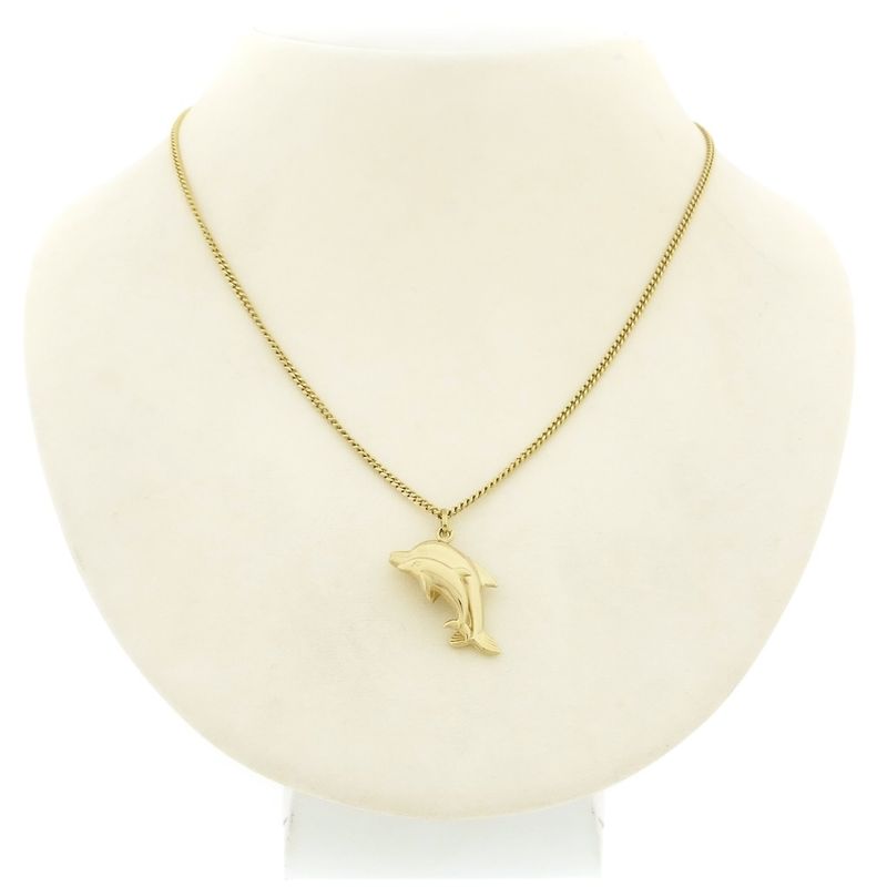 Image 3 of Golden dolphin pendant