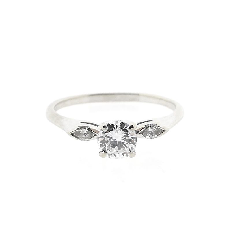 Afbeelding 3 van Witgouden solitairring met diamant; 0,54 ct.