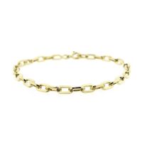 Gold anchor link bracelet | 19.5 cm