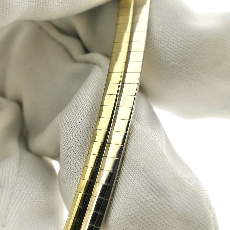 Image 3 of Two-tone gold Omega link necklace