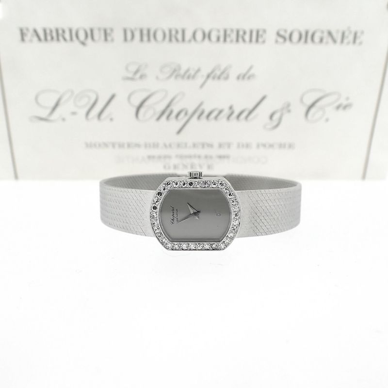 Image 2 of Chopard Cocktail Watch; Vintage 18k women's watch with diamonds