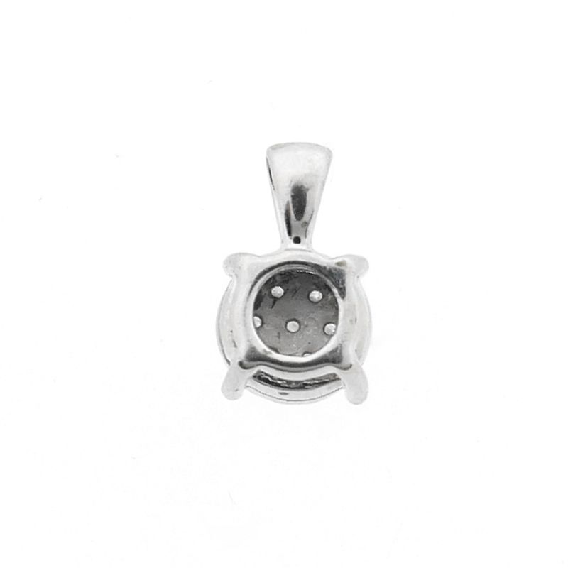 Image 5 of White gold minimalist pendant with diamond | 0.105 ct.